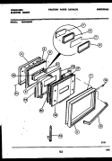 DOOR PARTS Diagram and Parts List for REG435MRW2  Frigidaire Range