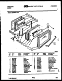 DOOR PARTS Diagram and Parts List for REGS38BLL0  Frigidaire Range