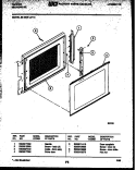 DOOR PARTS Diagram and Parts List for 56-9339-10-03  Tappan Microwave