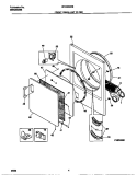 FRONT PANEL / LINT FILTER Diagram and Parts List for WDE336RBS2  Frigidaire Dryer