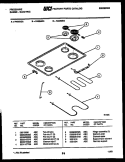 COOKTOP AND BROILER PARTS Diagram and Parts List for R433MEM3  Frigidaire Range