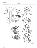 SHELVES Diagram and Parts List for F45WJ26HW2  Frigidaire Refrigerator