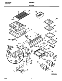 SHELVES Diagram and Parts List for FRT22IRSHB2  Frigidaire Refrigerator