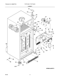 CABINET Diagram and Parts List for FGHT1834KB0  Frigidaire Refrigerator