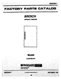 COVER Diagram and Parts List for UL2075ECW4  Frigidaire Freezer