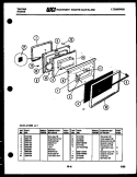 DOOR PARTS Diagram and Parts List for 31-4968-32-01  Tappan Range