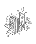 DOOR Diagram and Parts List for UFS19NL3  Frigidaire Freezer