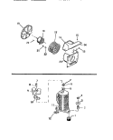 AIR HANDLING PARTS, COMPRESSOR Diagram and Parts List for MH413A1QA  Kelvinator Air Conditioner