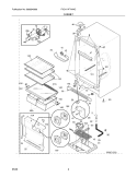 CABINET Diagram and Parts List for FKCH17F7HWC  Frigidaire Refrigerator