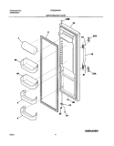 REFRIGERATOR DOOR Diagram and Parts List for FRS26KW3AW5  Frigidaire Refrigerator