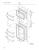 DOOR Diagram and Parts List for CRT174LW1  Crosley Refrigerator