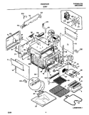 BODY Diagram and Parts List for FED387CHSC  Frigidaire Range