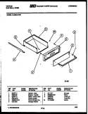 DRAWER PARTS Diagram and Parts List for 12-4980-00-01  Tappan Wall Oven