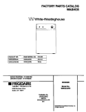 COVER Diagram and Parts List for WWX233RED0  Frigidaire Washer