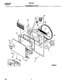 FRONT PANEL / LINT FILTER Diagram and Parts List for MDG546RED1  Frigidaire Dryer