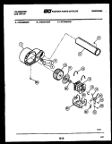 BLOWER AND DRIVE PARTS Diagram and Parts List for DGA500G2W  Kelvinator Dryer