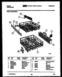 RACKS AND TRAYS Diagram and Parts List for SP24C6WWGA  Gibson Dishwasher