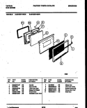 DOOR PARTS Diagram and Parts List for 30-2251-00-03  Tappan Range