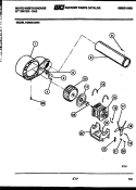 BLOWER AND DRIVE PARTS Diagram and Parts List for DG640KXW4  Frigidaire Dryer