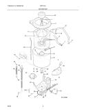 MOTOR / TUB Diagram and Parts List for SWX703CS0  Westinghouse Washer