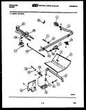 BURNER, MANIFOLD AND GAS CONTROL Diagram and Parts List for G21PCL3  Frigidaire Range