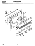 BACKGUARD Diagram and Parts List for FGF334BGDA  Frigidaire Range