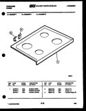 COOKTOP PARTS Diagram and Parts List for RA30EH1  Frigidaire Range