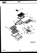 SHELVES AND SUPPORTS Diagram and Parts List for KRT15CRAD0  Kelvinator Refrigerator