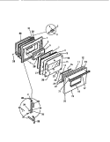 DOOR Diagram and Parts List for KF460GDD1  Frigidaire Range