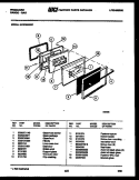DOOR PARTS Diagram and Parts List for GPG38BNL1  Frigidaire Range