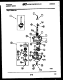 TRANSMISSION PARTS Diagram and Parts List for LCG751LW2  Frigidaire Washer Dryer Combo