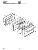 DOOR Diagram and Parts List for FEF355CFSA  Frigidaire Range