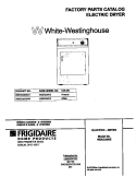 COVER Diagram and Parts List for WDE336RED1  Frigidaire Dryer