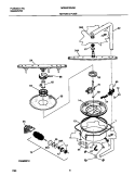 MOTOR Diagram and Parts List for MDB421RHS0  Frigidaire Dishwasher