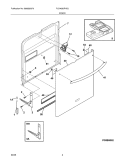 DOOR Diagram and Parts List for PLD4050RHC0  Frigidaire Dishwasher