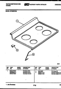COOKTOP PARTS Diagram and Parts List for KF420GDW6  Frigidaire Range