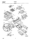 SHELVES Diagram and Parts List for FRT22INLHB2  Frigidaire Refrigerator