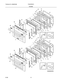 DOORS Diagram and Parts List for EW30EW6CGS4  Electrolux Wall Oven
