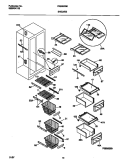 SHELVES Diagram and Parts List for FRS26ZGEW3  Frigidaire Refrigerator