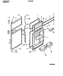 DOOR SECTION Diagram and Parts List for FRT18QRBW2  Frigidaire Refrigerator