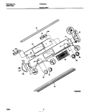 BACKGUARD Diagram and Parts List for FES355CCSD  Frigidaire Range