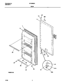 DOOR Diagram and Parts List for MFU09M2GW3  Frigidaire Freezer