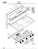 BACKGUARD Diagram and Parts List for MEF303PCDE  Frigidaire Range
