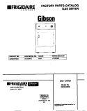 COVER Diagram and Parts List for GDG546RES0  Gibson Dryer