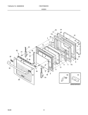 DOOR Diagram and Parts List for EW27EW55GS1  Electrolux Wall Oven