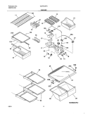 SHELVES Diagram and Parts List for GLRT216TAQ0  Frigidaire Refrigerator