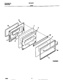 DOOR Diagram and Parts List for FEF322CCTD  Frigidaire Range