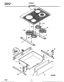 TOP / DRAWER Diagram and Parts List for FES367CCTC  Frigidaire Range