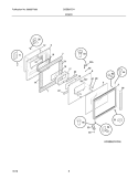 DOOR Diagram and Parts List for CGEB27Z7HS3  Frigidaire Wall Oven