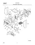 UPPER CABINET / DRUM / HEATER Diagram and Parts List for GLGT1142CS0  Frigidaire Washer Dryer Combo